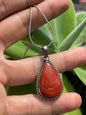 Collar con Jaspe rojo en plata