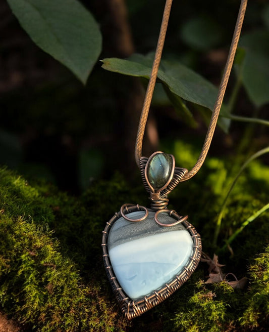 Collar con Ópalo Owyhee y Labradorita