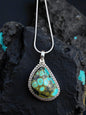 Collar con Turquesa, Piedra Natural, Engaste en Plata