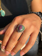 Anillo con Rubí Zoisita en plata