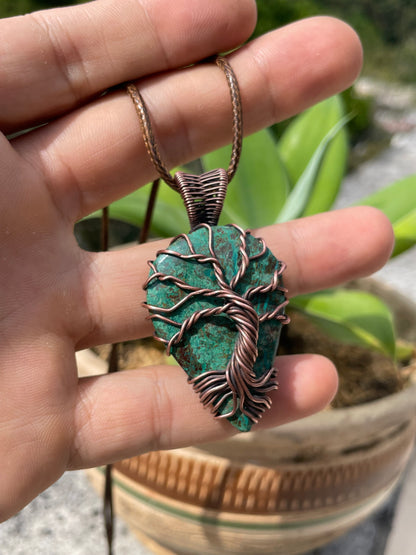 Collar de árbol de la vida con Crisocola.