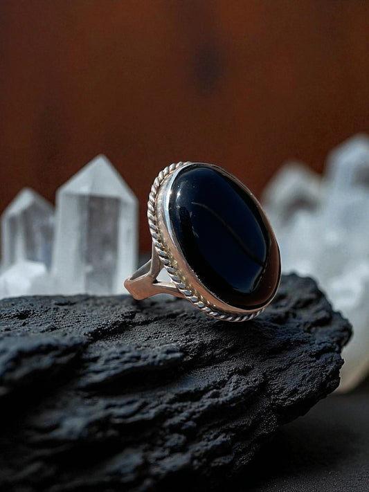 Anillo en Plata con Piedra de Ónix