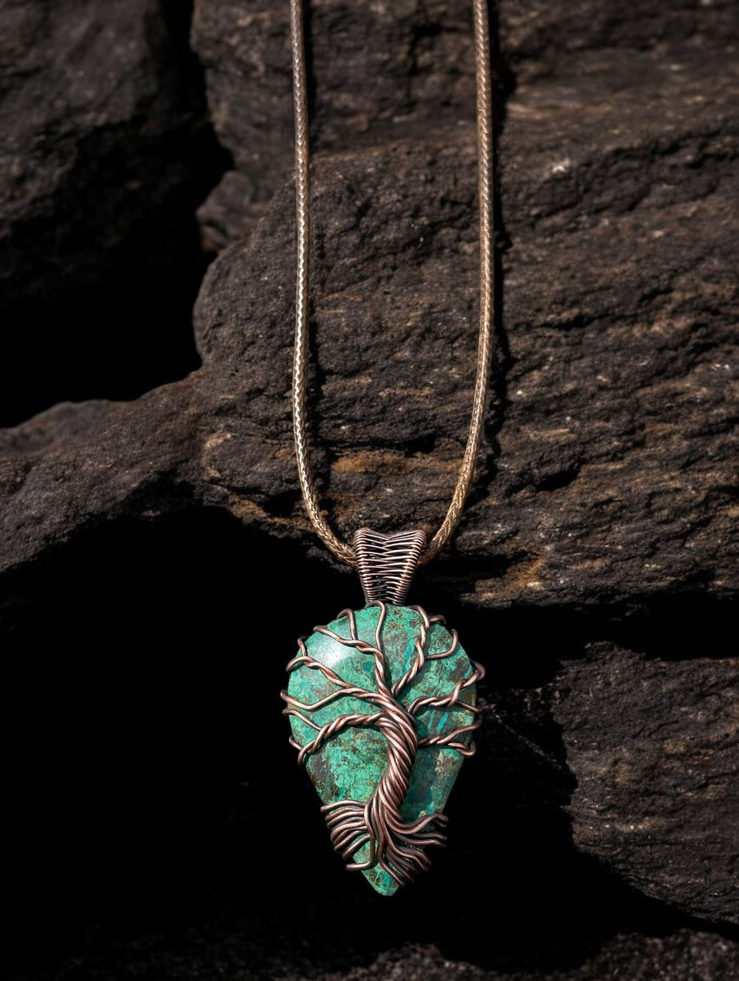 Collar de árbol de la vida con Crisocola.