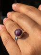 Anillo con Rubí estrella en plata