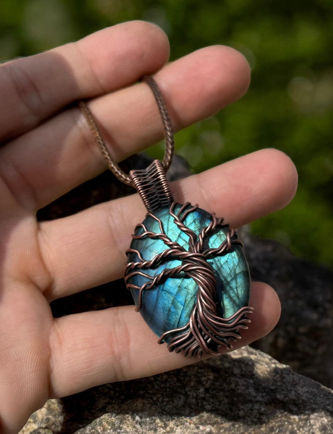 Collar de árbol de la Vida con Labradorita