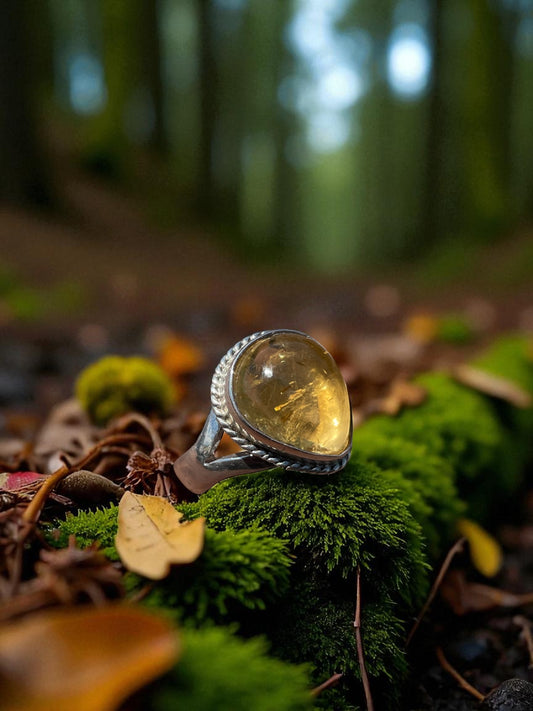 Anillo en Plata con Citrino