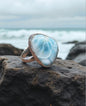Anillo en Plata con Larimar Natural