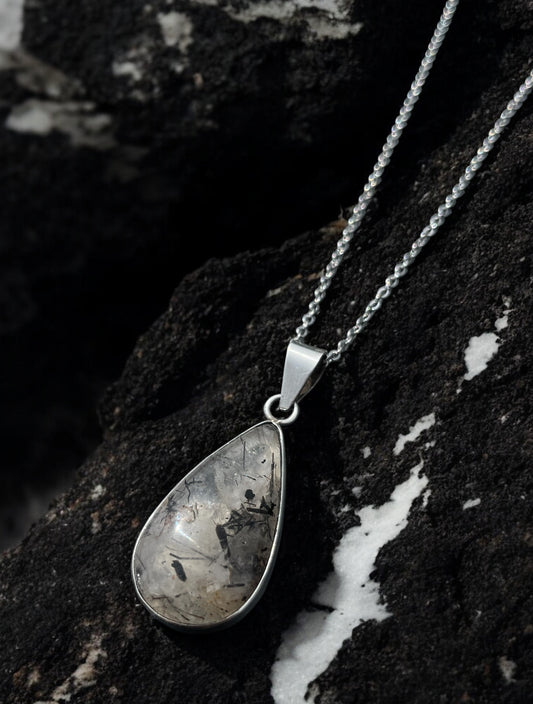 Collar con Cuarzo Rutilado en plata