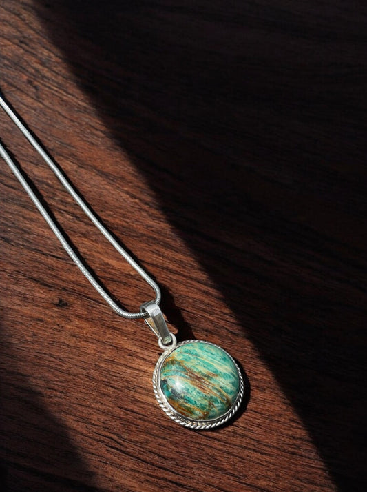 Collar con Amazonita en Plata