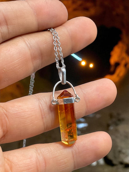 Punta de Citrino, Plata 925